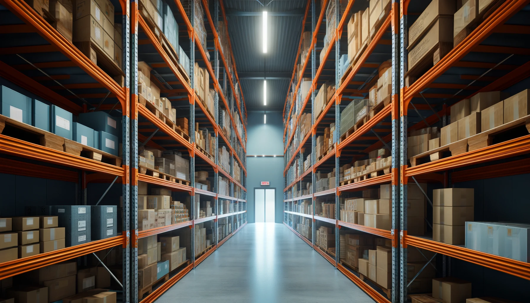 A large warehouse stocked with inventory requiring management from warehouse workers.